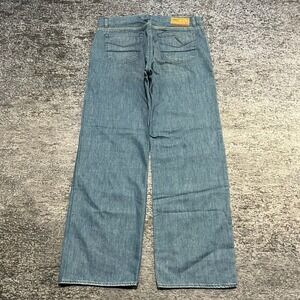 Hurley Jeans Mens 36x32 Blue Vintage Y2K Baggy Wide Leg Surf Skater Denim